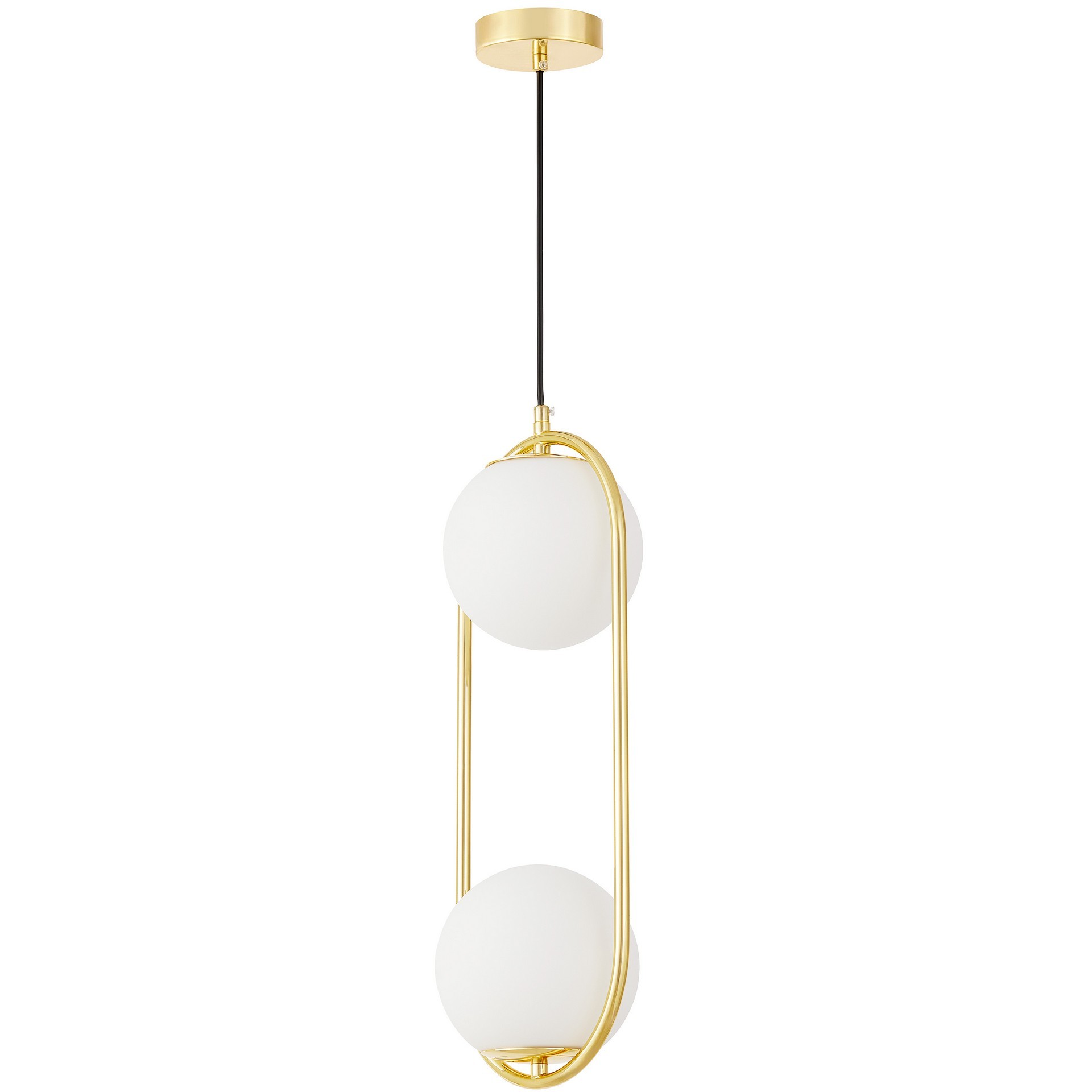 Lampada moderna 2 sfere oro VERO 2B