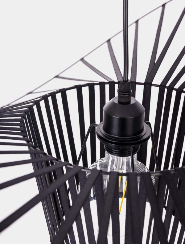 Lampadario a sospensione design moderno nero SOMBRERO D80