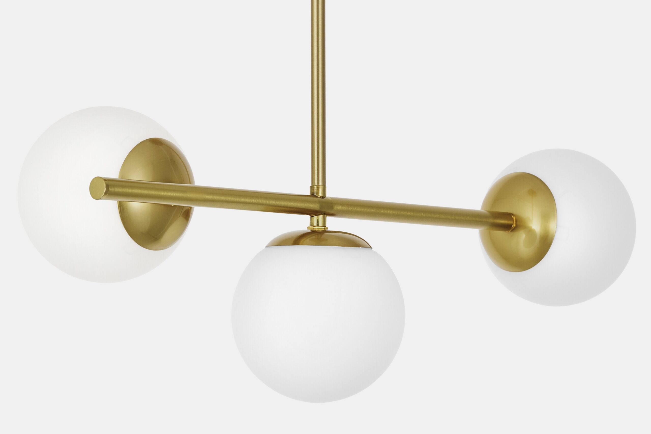 Lampada 3 sfere da soffitto ottone LEDO W3 LONG