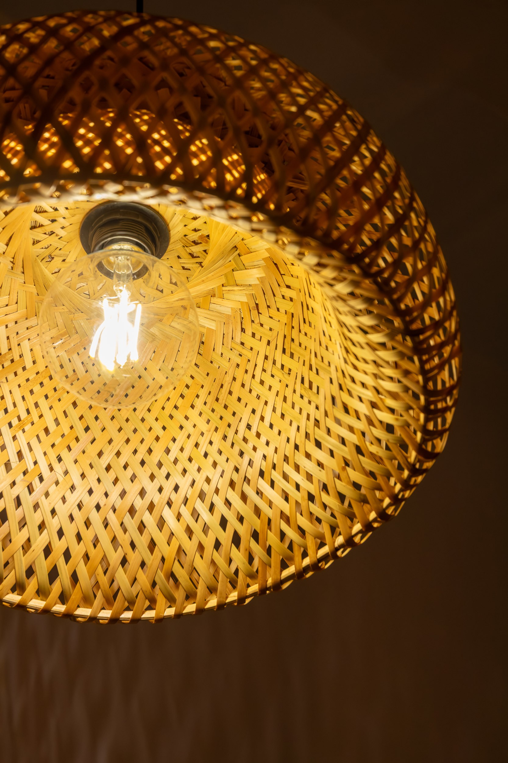 Lampada a sospensione Boho a cupola in bambù BOHO D-38 - immagine 11