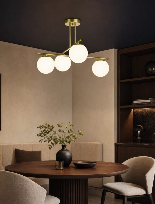 Lampada a sfera da soffitto ottone LEDO W4