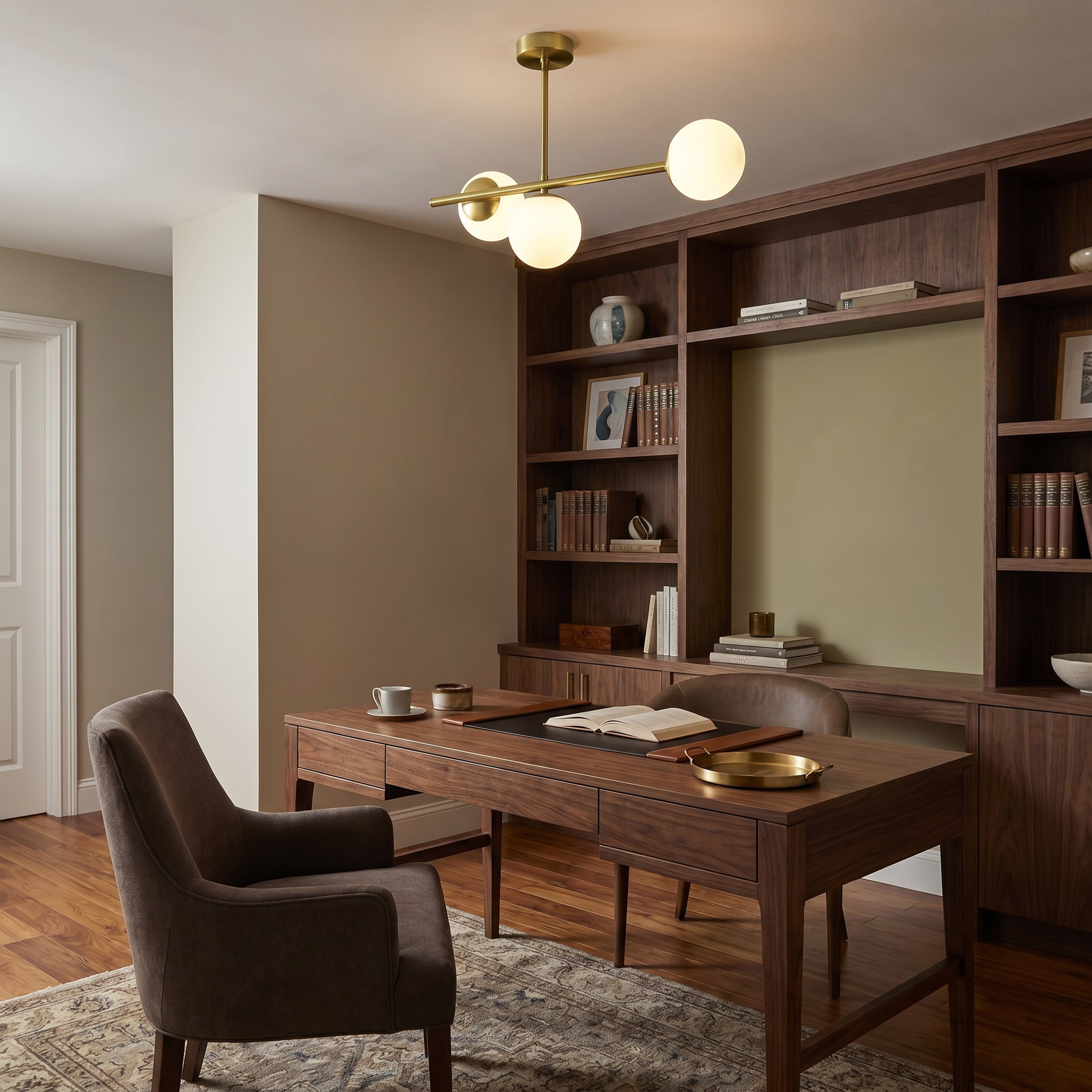 Lampada a sfera moderna da soffitto ottone LEDO W3 LONG
