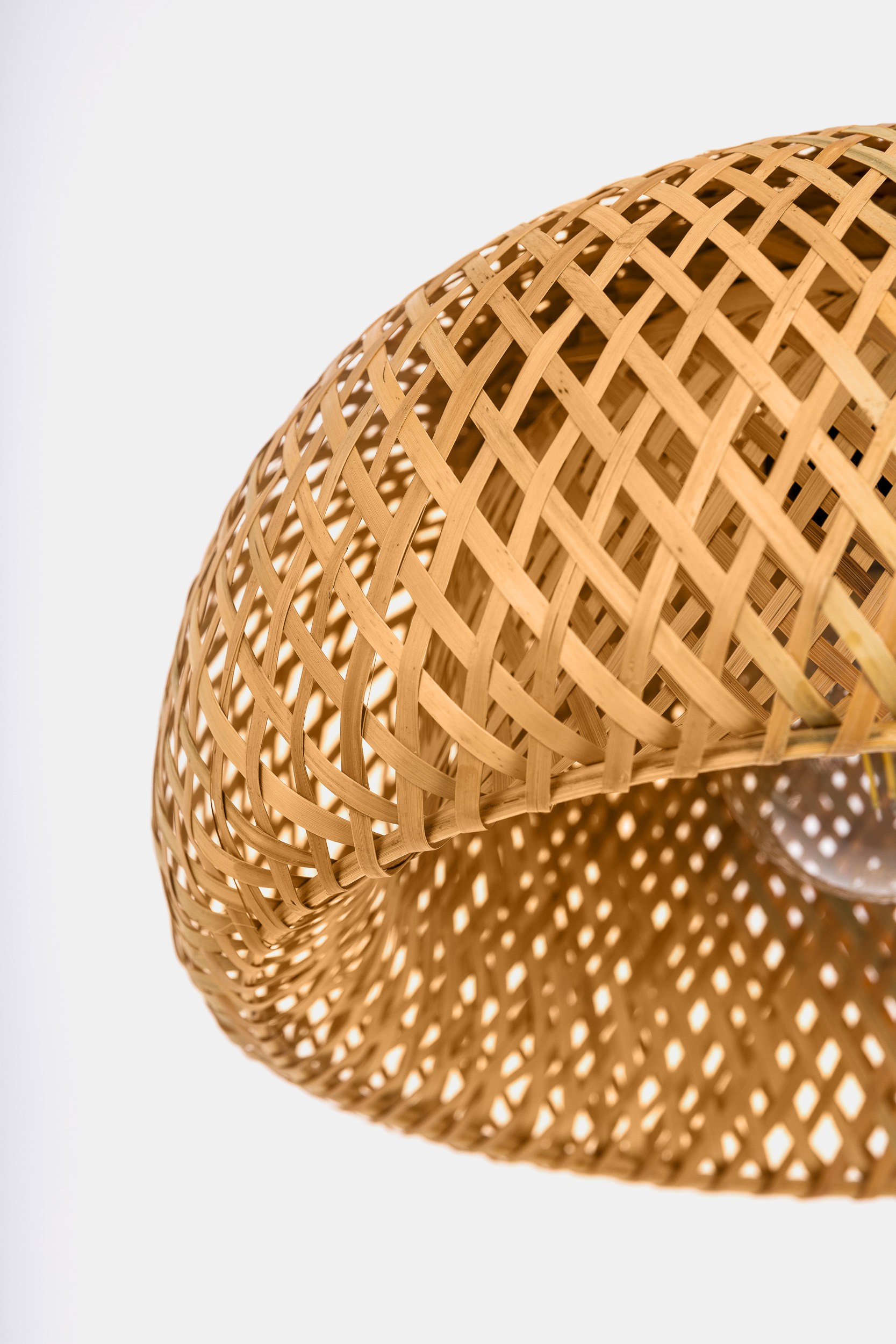 Lampada a sospensione Boho a cupola in bambù BOHO D-38 - immagine 9