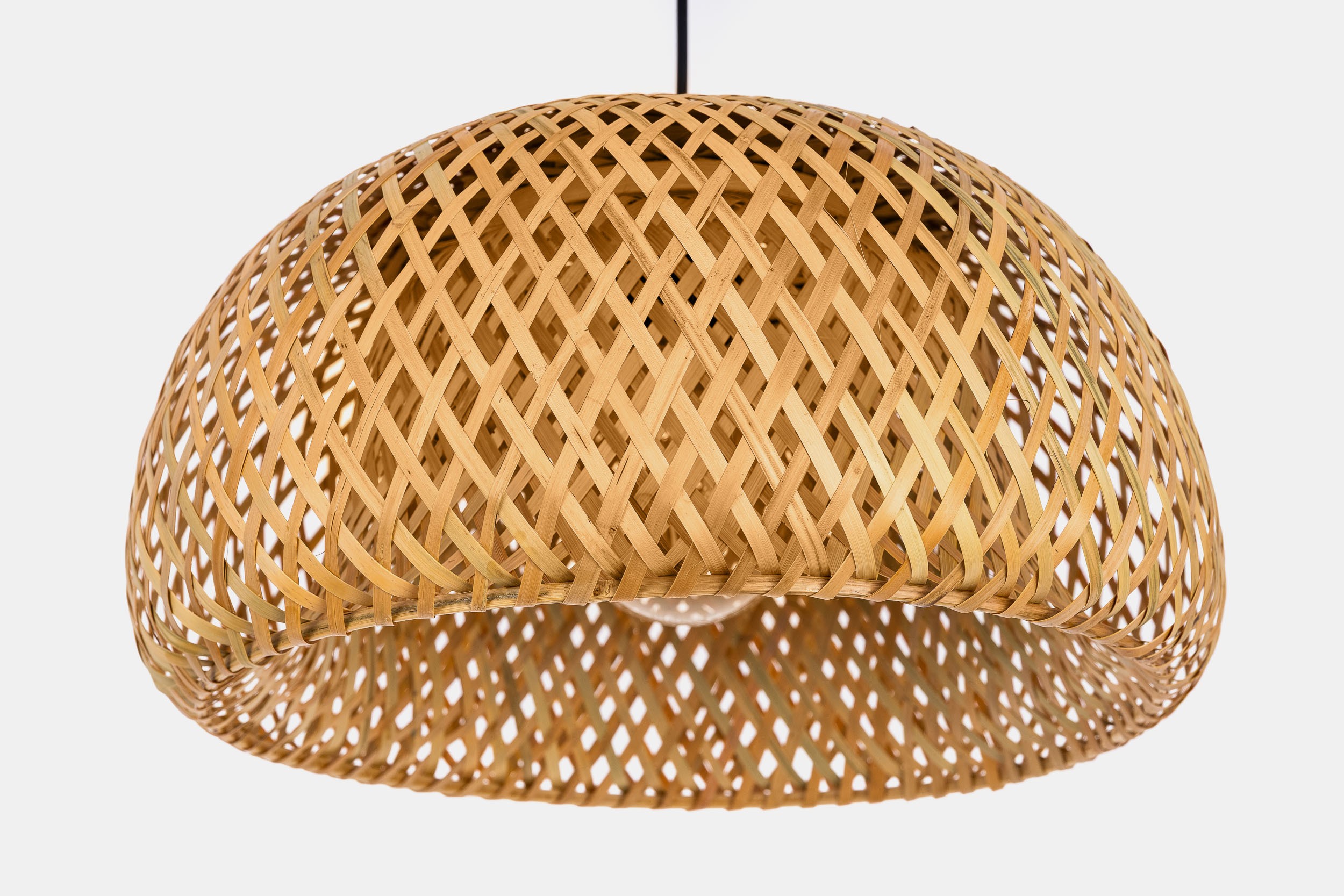 Lampada a sospensione Boho a cupola in bambù BOHO D-38 - immagine 2