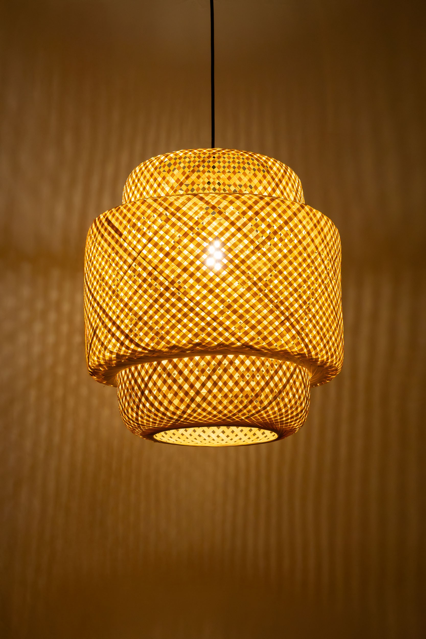Lampada a sospensione a lanterna di bambù BOHO S-D40
