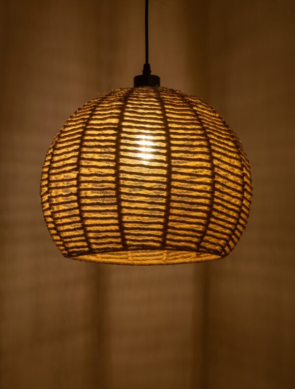 Lampada a sospensione a sfera di juta BOHO S-D35
