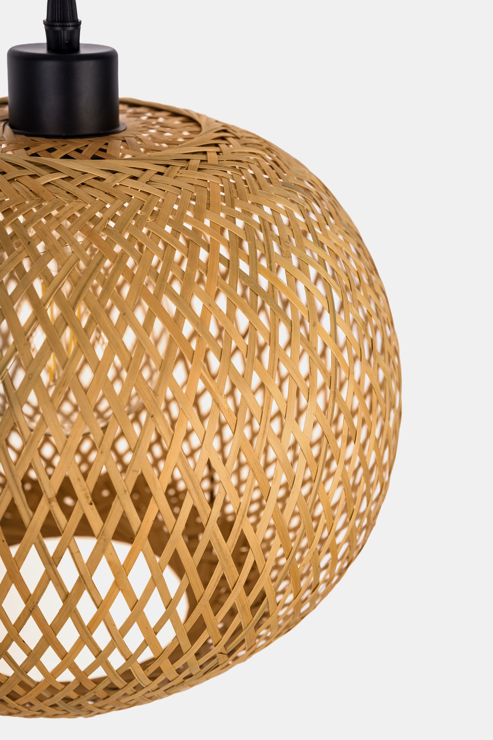 Lampada a sospensione a sfera in bambù BOHO S-D30 - immagine 4
