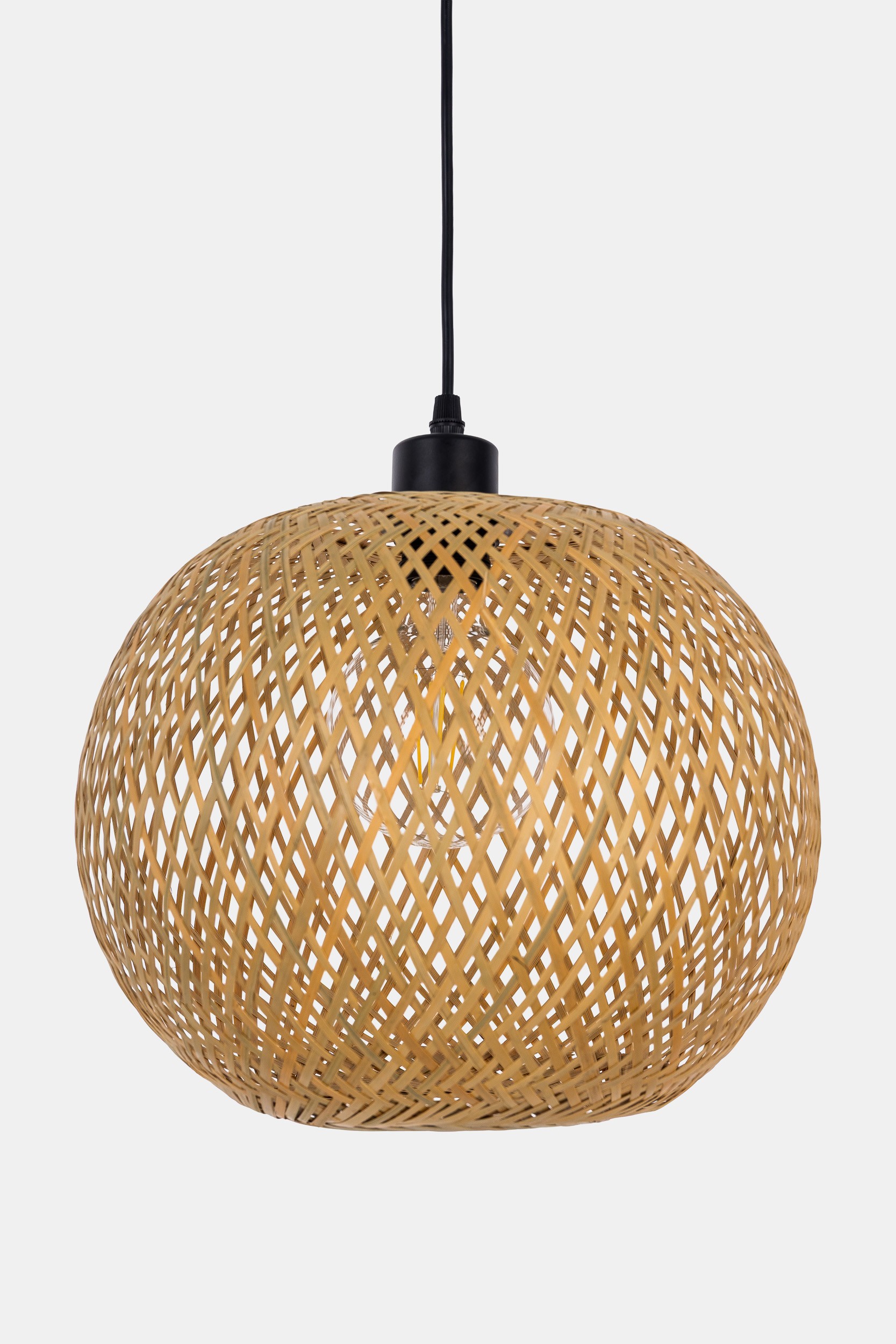 Lampada a sospensione a sfera in bambù BOHO S-D30 - immagine 5