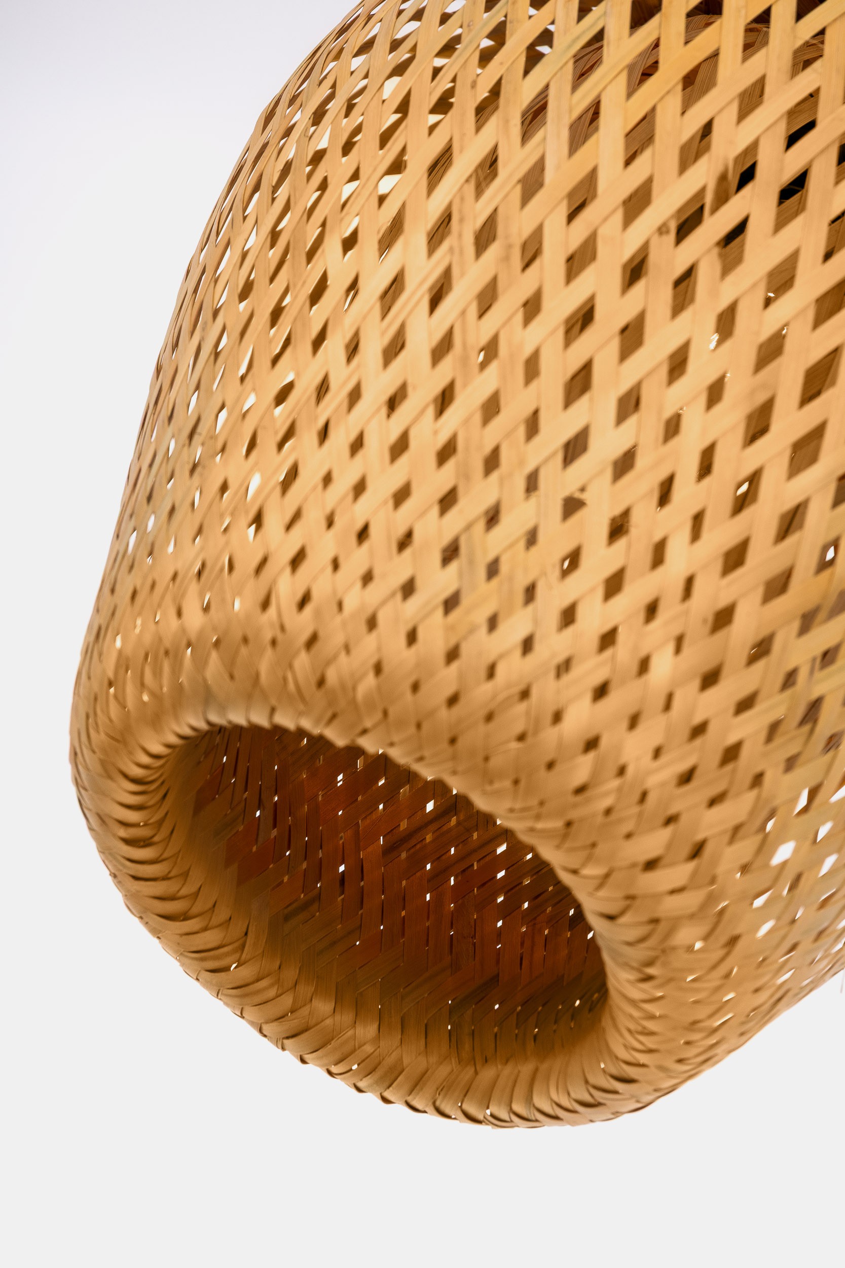 Lampada a sospensione in bambù intrecciato BOHO S-D25 - immagine 4