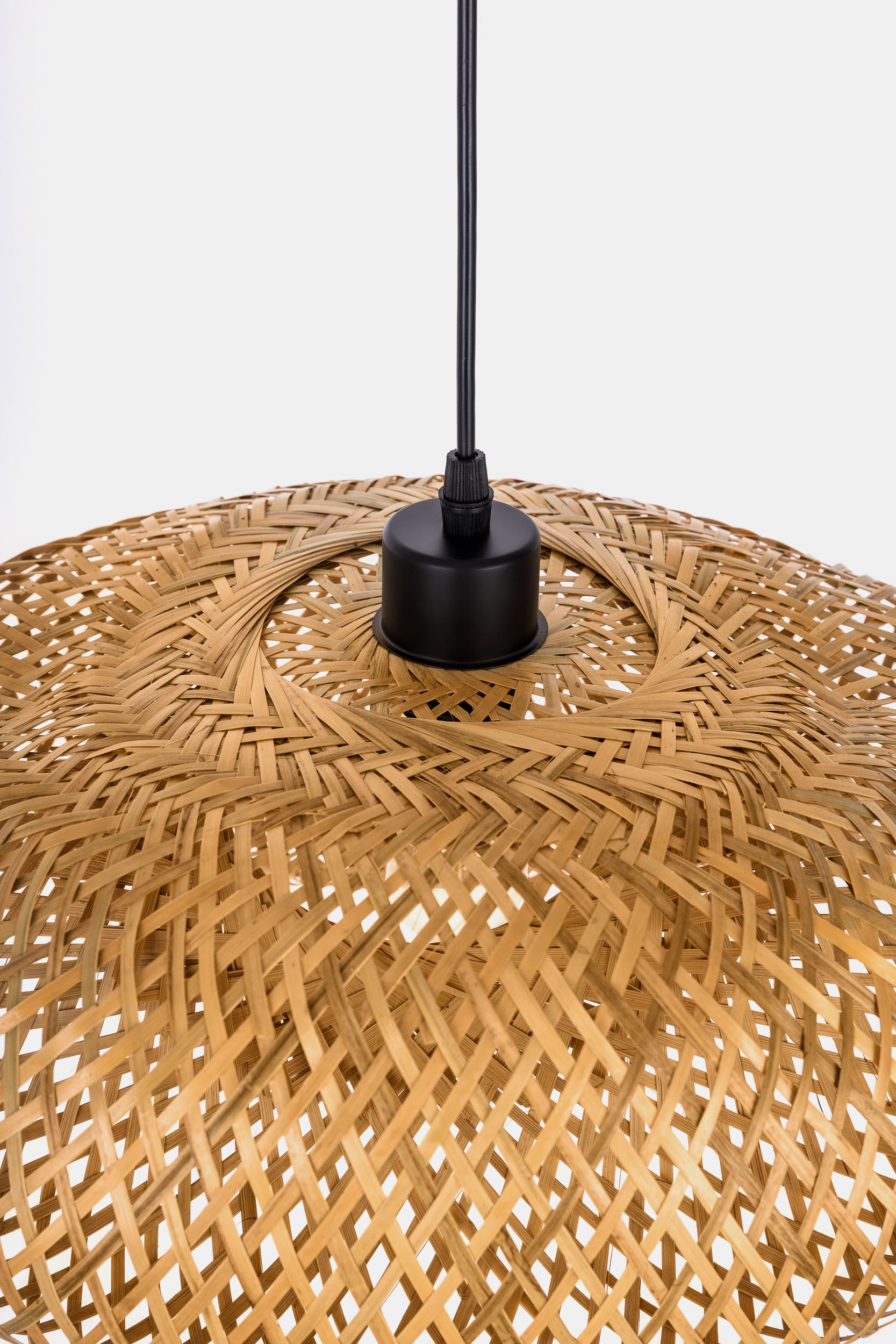 Lampada a sospensione ondulata in bambù BOHO S-D50 - immagine 6
