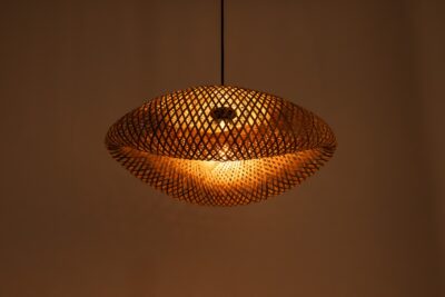 Lampada a sospensione in bambu stile boho decorativa