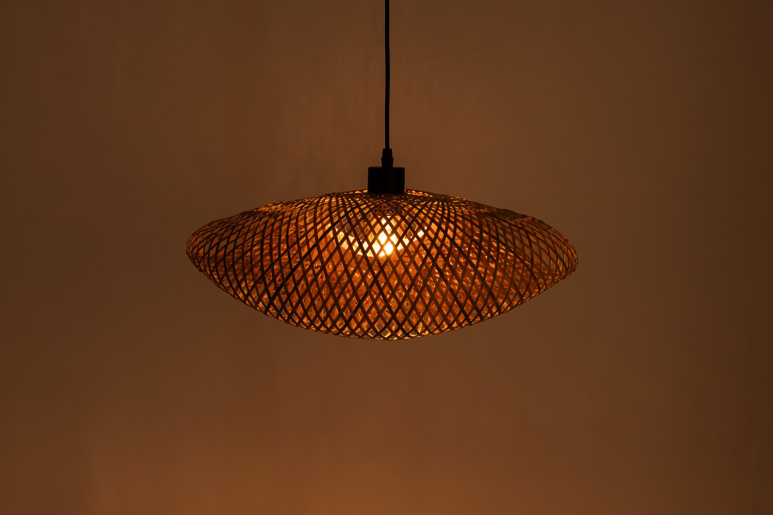 Lampada a sospensione ondulata in bambù BOHO S-D50 - immagine 9