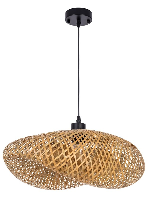 Lampada a sospensione ondulata in bambù BOHO S-D50