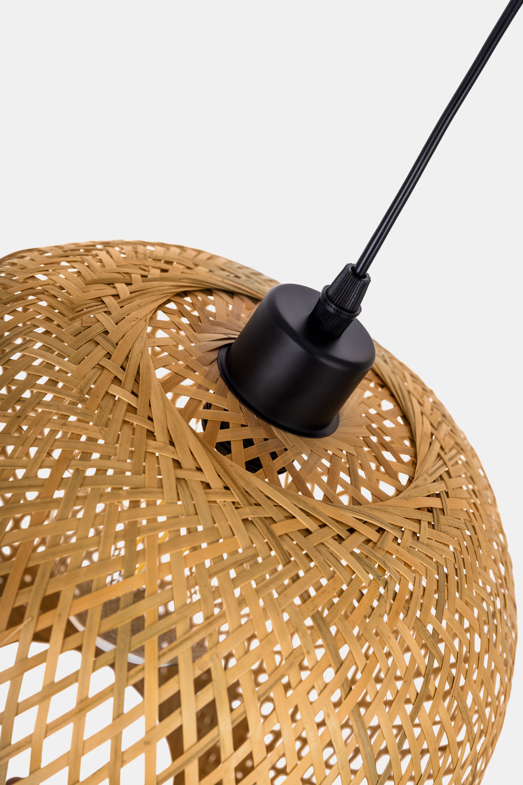 Lampada a sospensione a sfera in bambù BOHO S-D30 - immagine 7