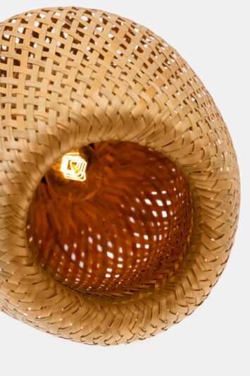Lampada boho a sospensione in bambù intrecciato BOHO S-D25