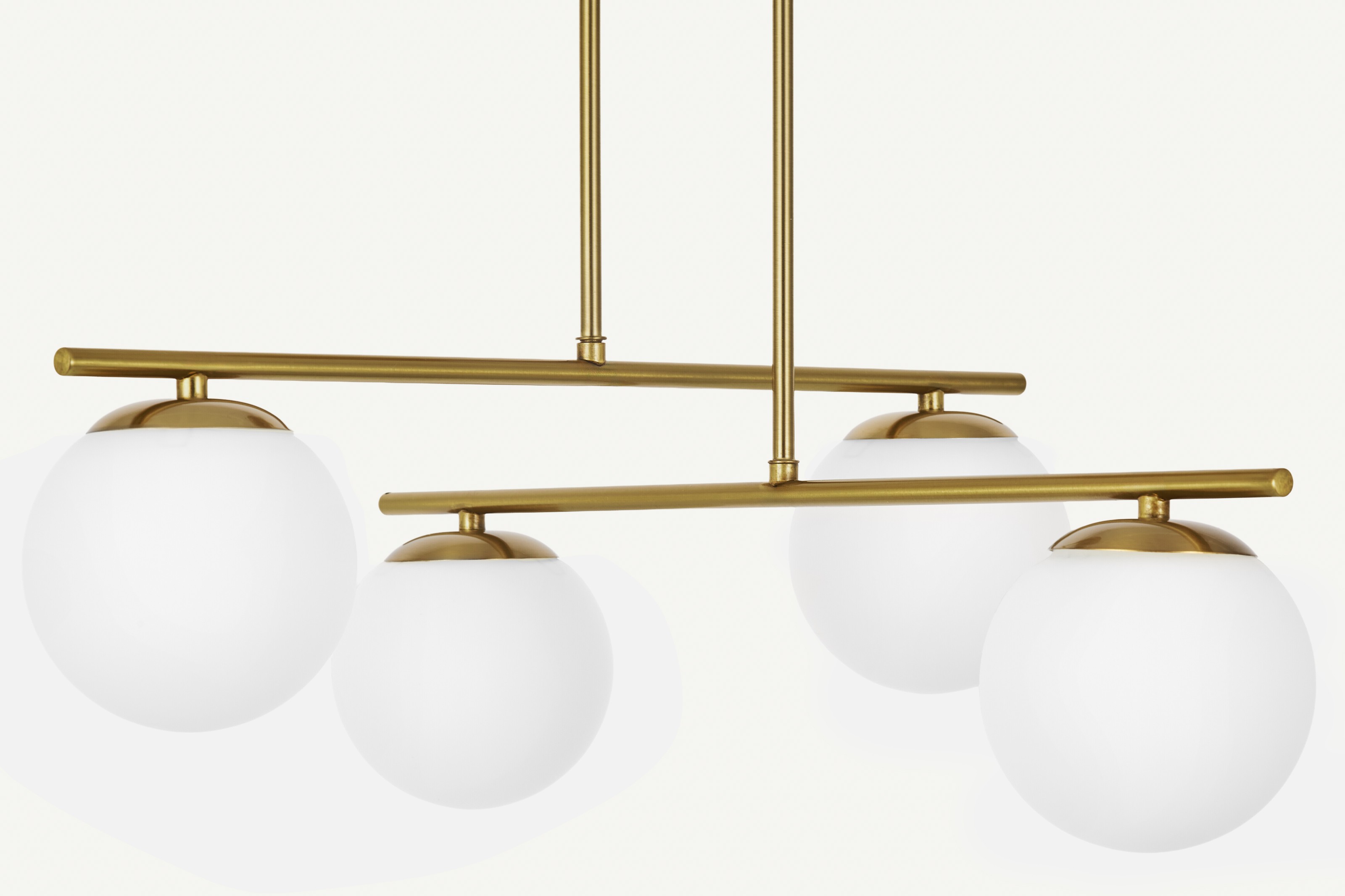 Lampada da soffitto ottone 4 sfere in vetro LEDO W4