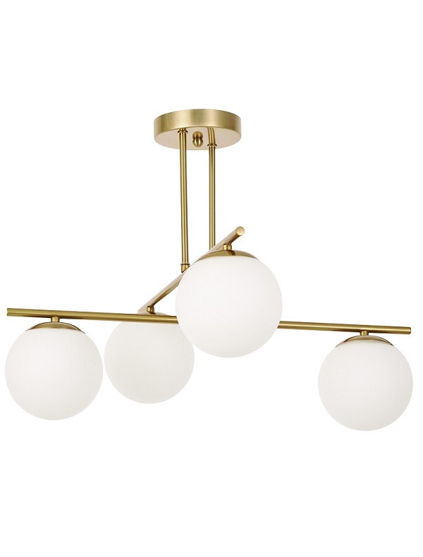 Lampada da soffitto ottone con sfere in vetro LEDO W4