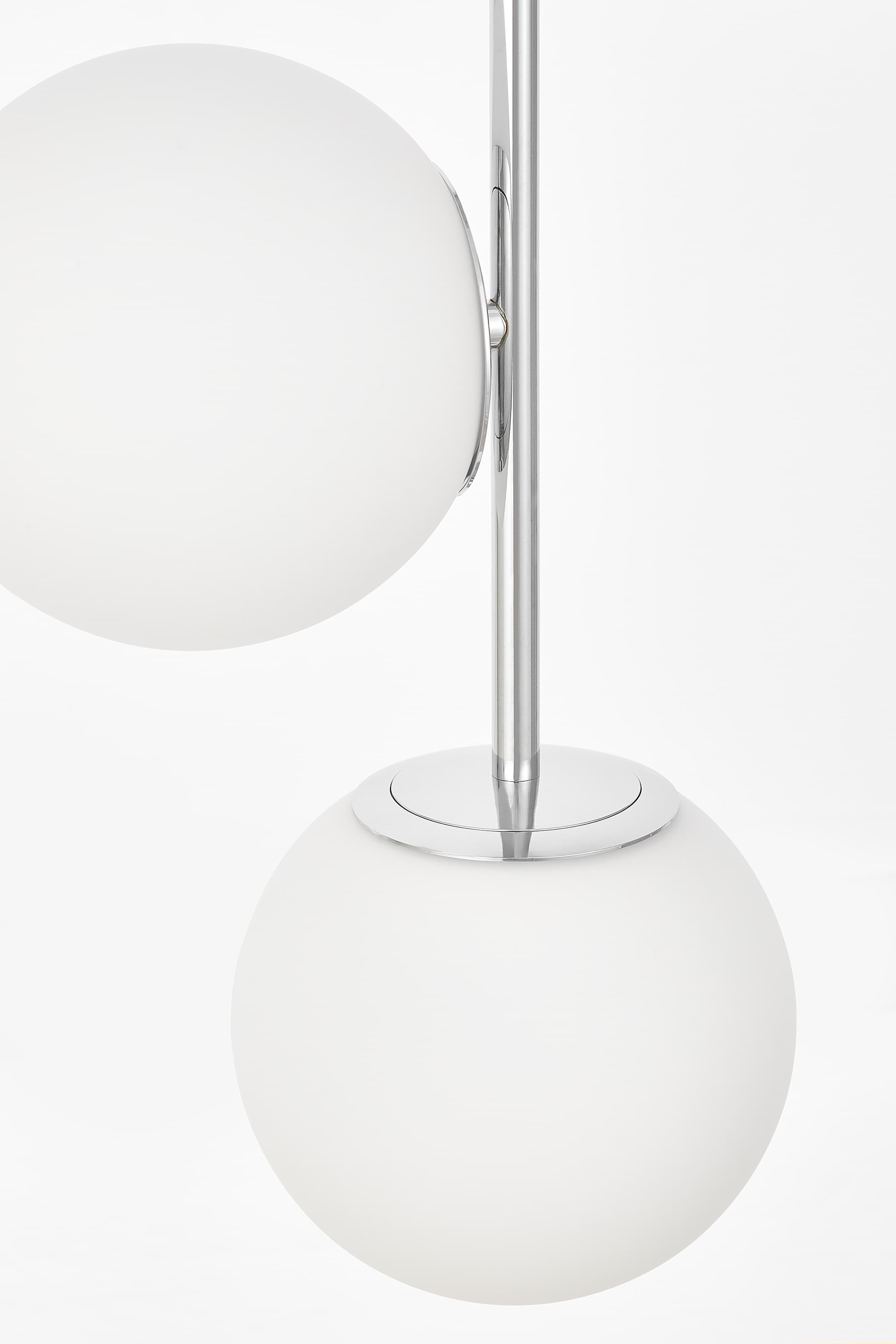 Lampada moderna a sospensione cromata a 3 sfere