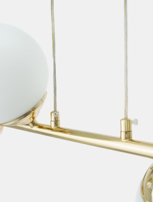 Lampadario 4 sferE con attacco a soffitto a piastra FINO W4