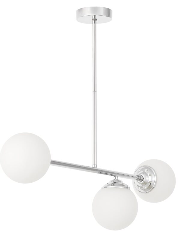 Lampadario a 3 sfere cromato asimmetrico FINO W3