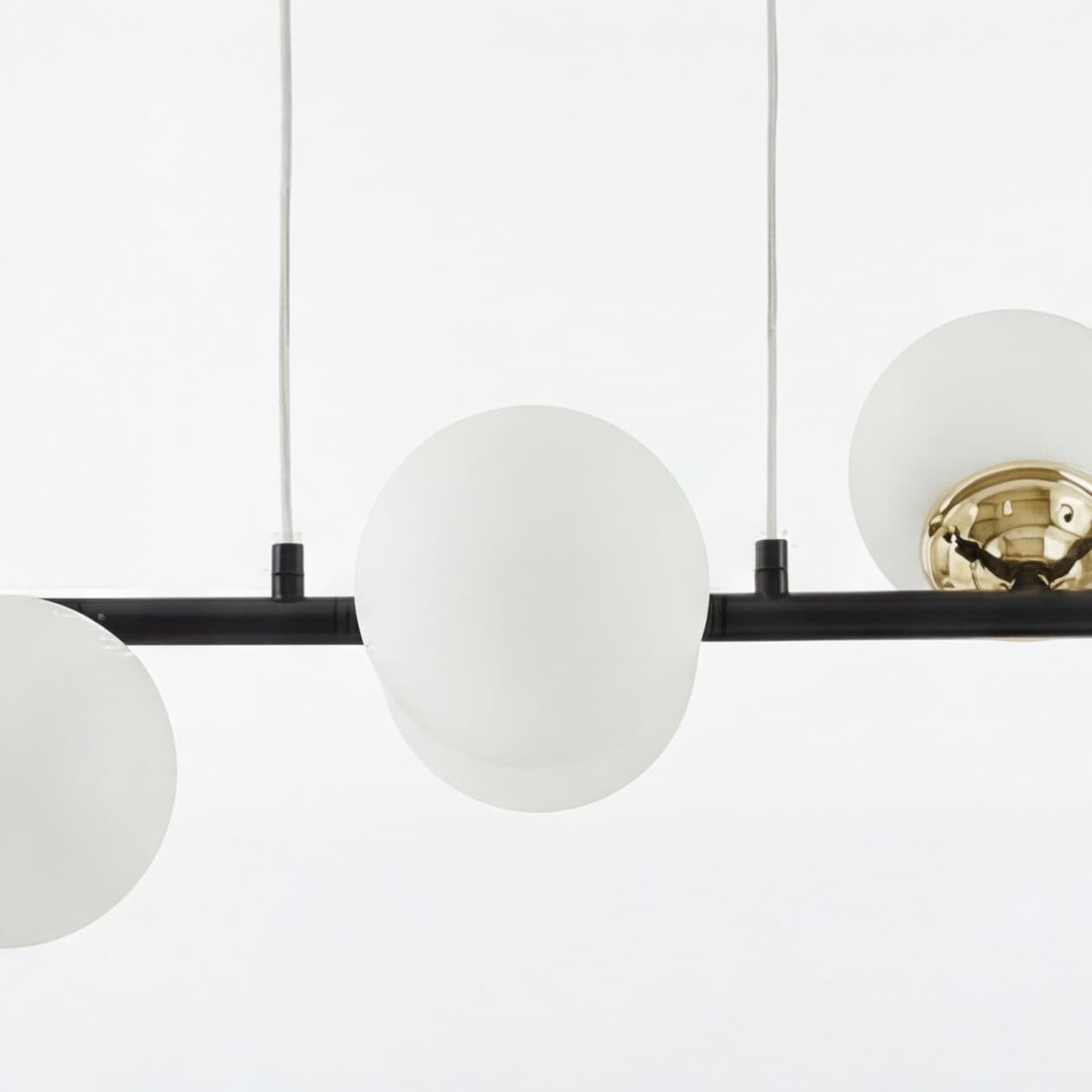 Lampadario a sfera moderno nero e oro FINO W6 - immagine 2