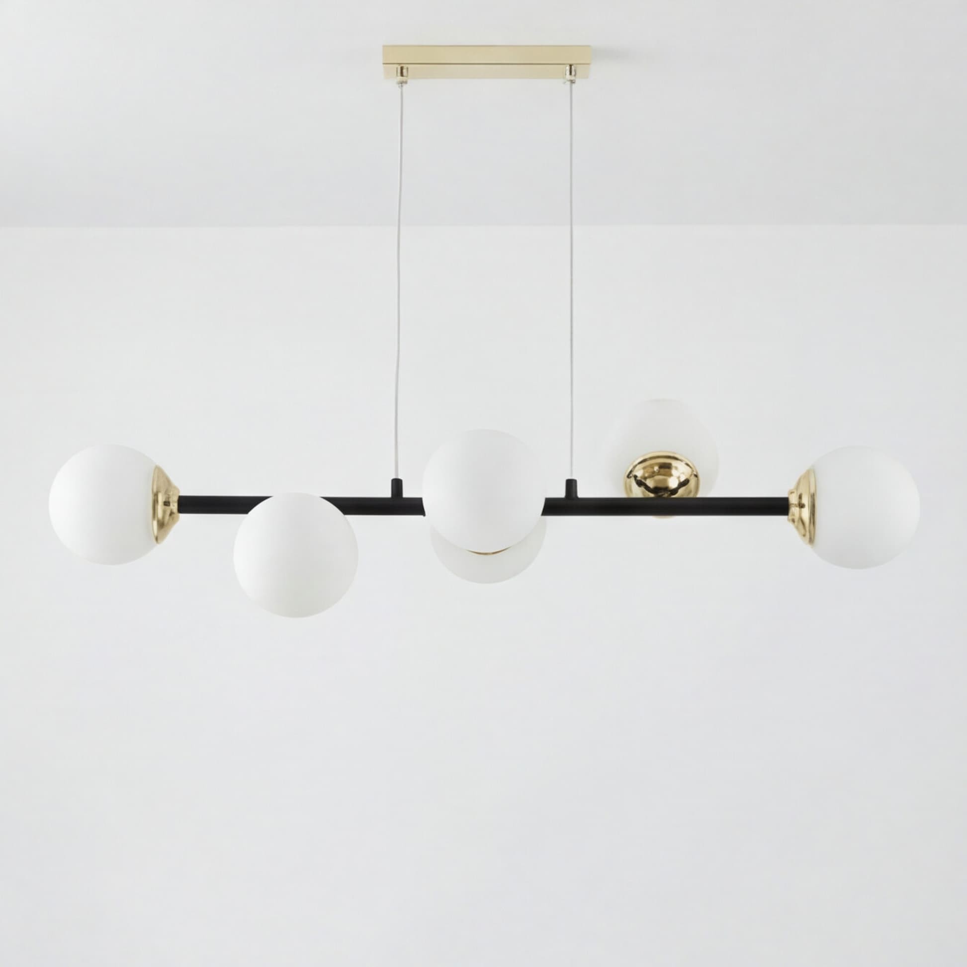 Lampadario a sfera moderno nero e oro FINO W6 - immagine 5