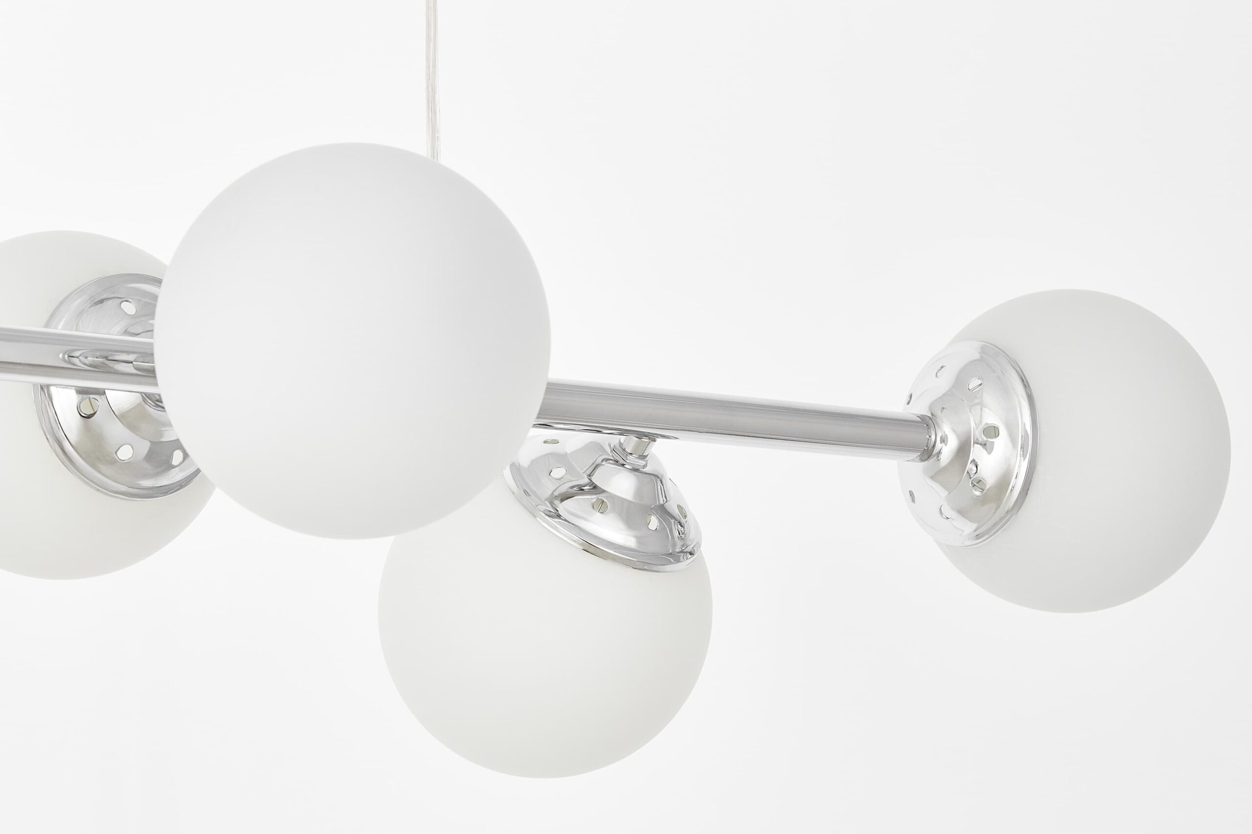Lampadario a sfere cromato moderno FINO W6
