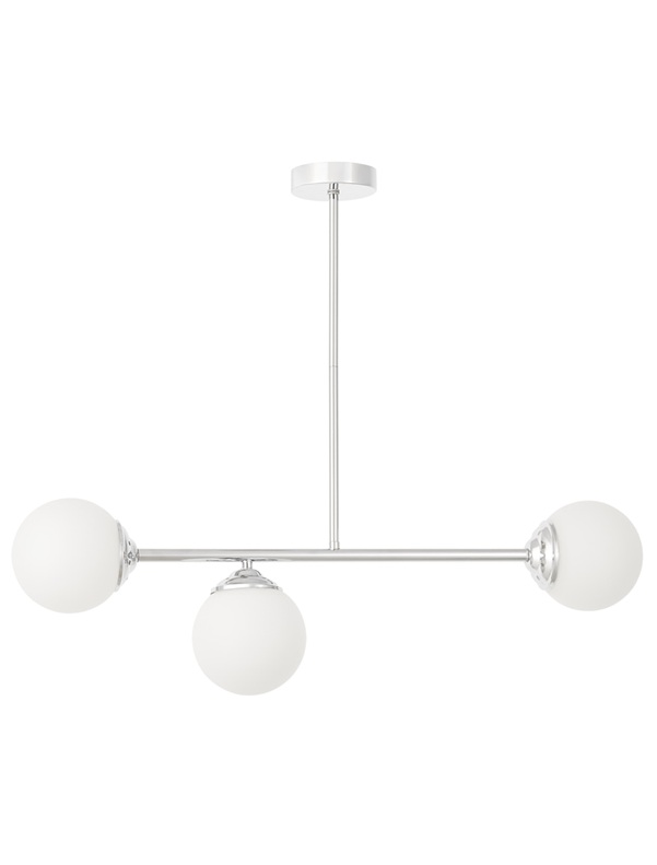 Lampadario asimmetrico a 3 sfere cromato FINO W3