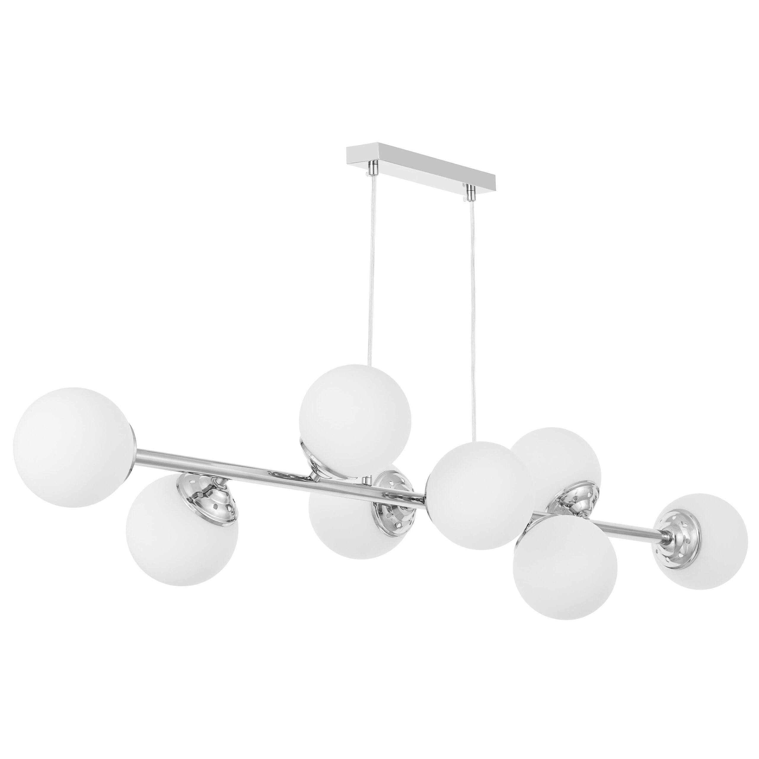 Lampadario cromato con 8 sfere FINO W8
