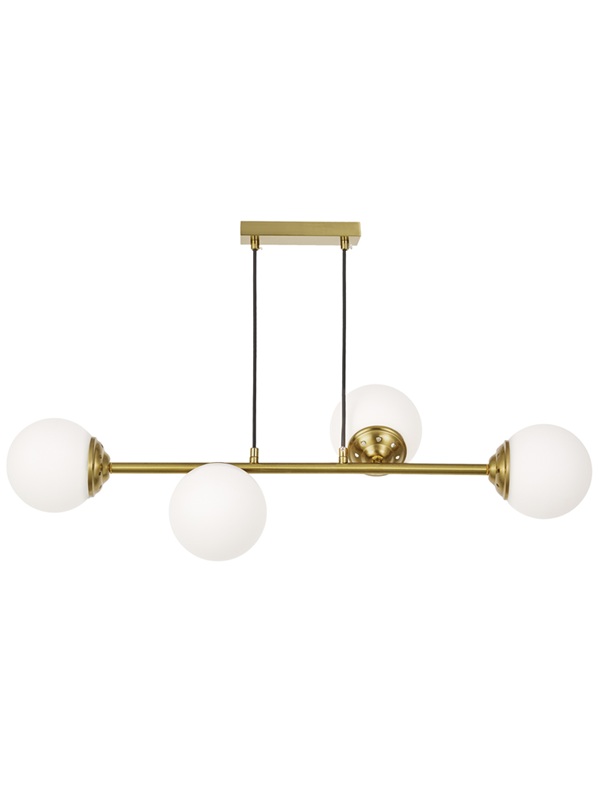 Lampadario ottone con sfere in vetro moderno FINO W4