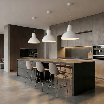 Lampada a sospensione metallo bianco stile nordico DORS