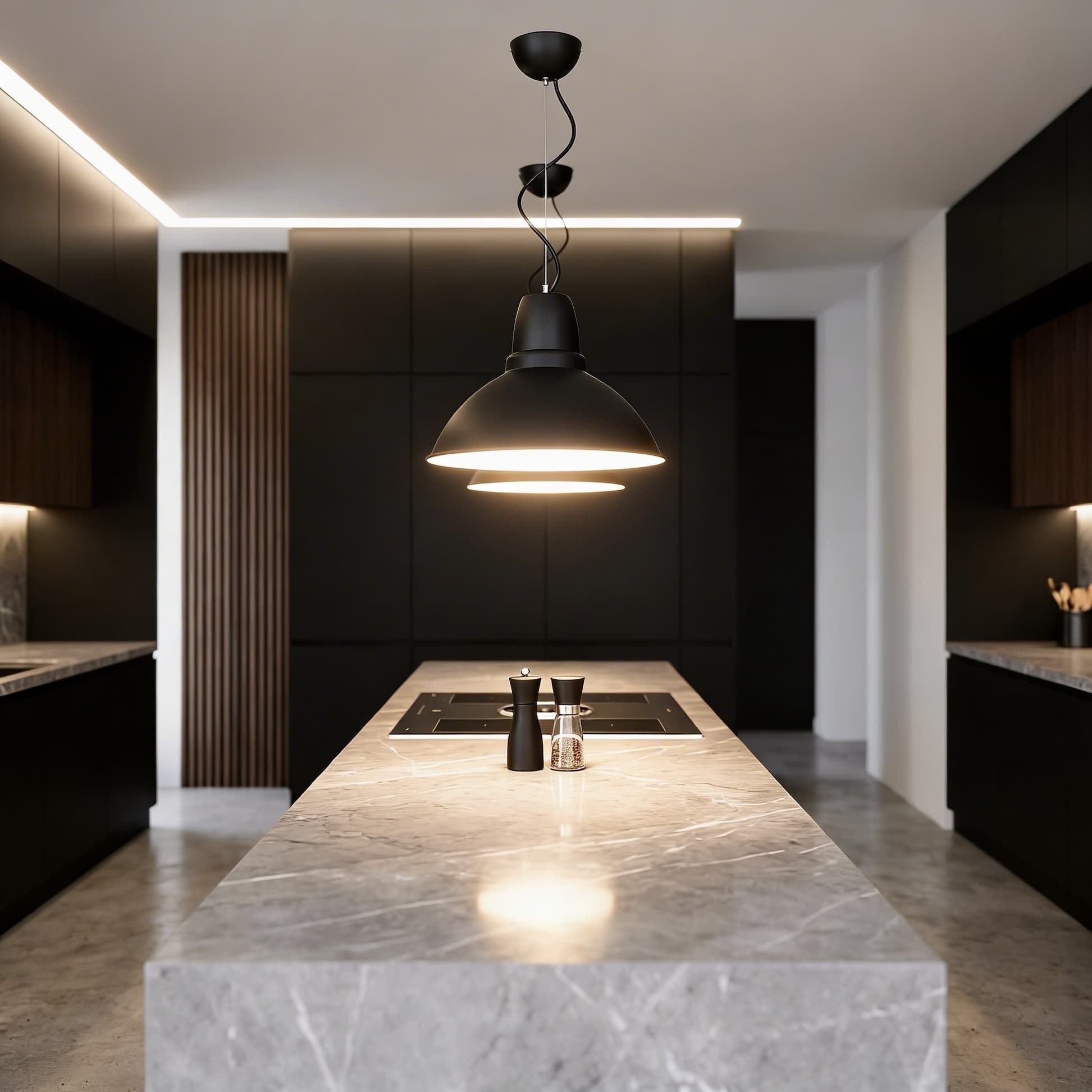Lampada stile scandinavo a sospensione nera DORS - immagine 5
