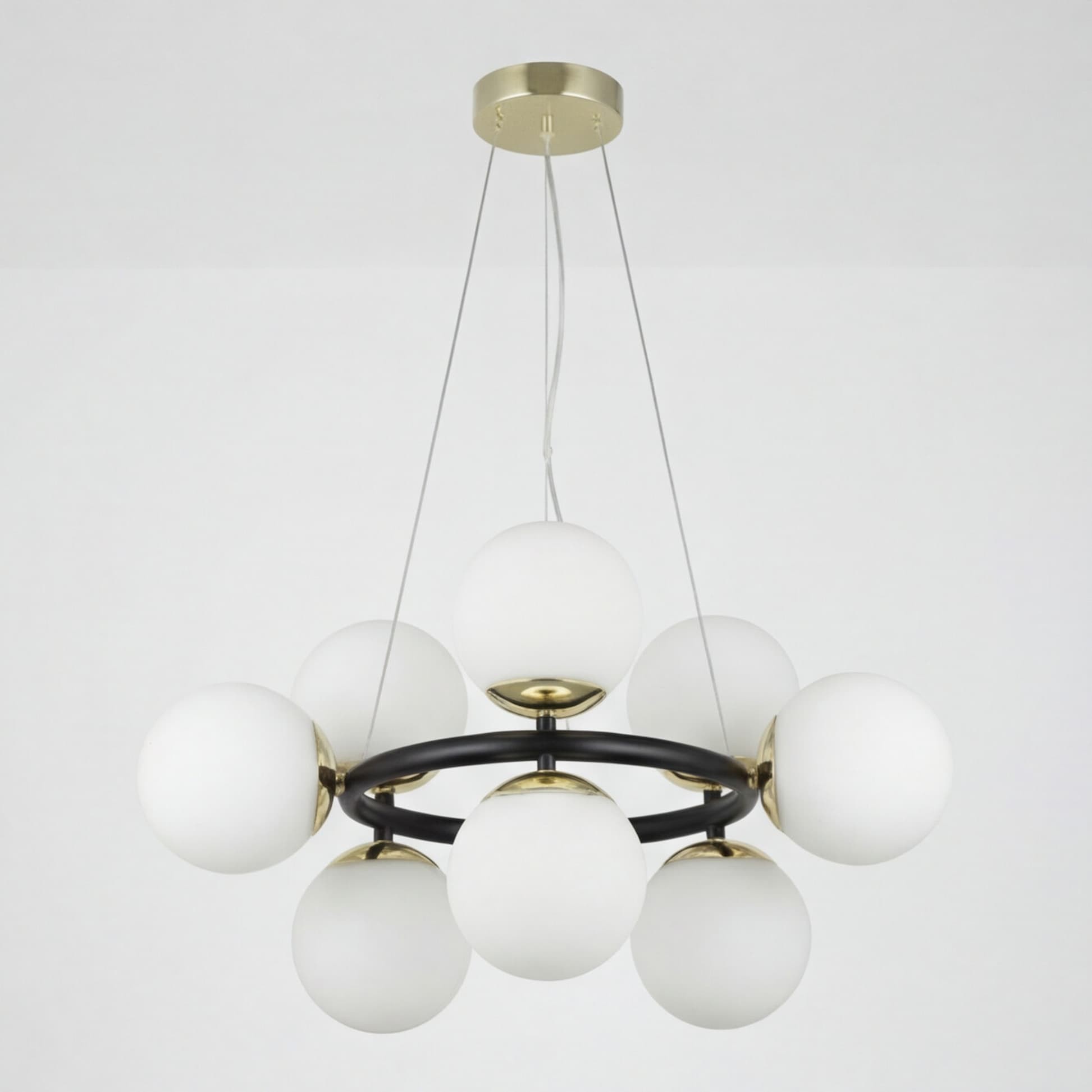 Lampadario circolare nero oro stile luxury LEDO W9