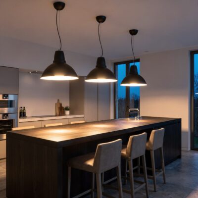 Sospensione moderna nera per cucina DORS