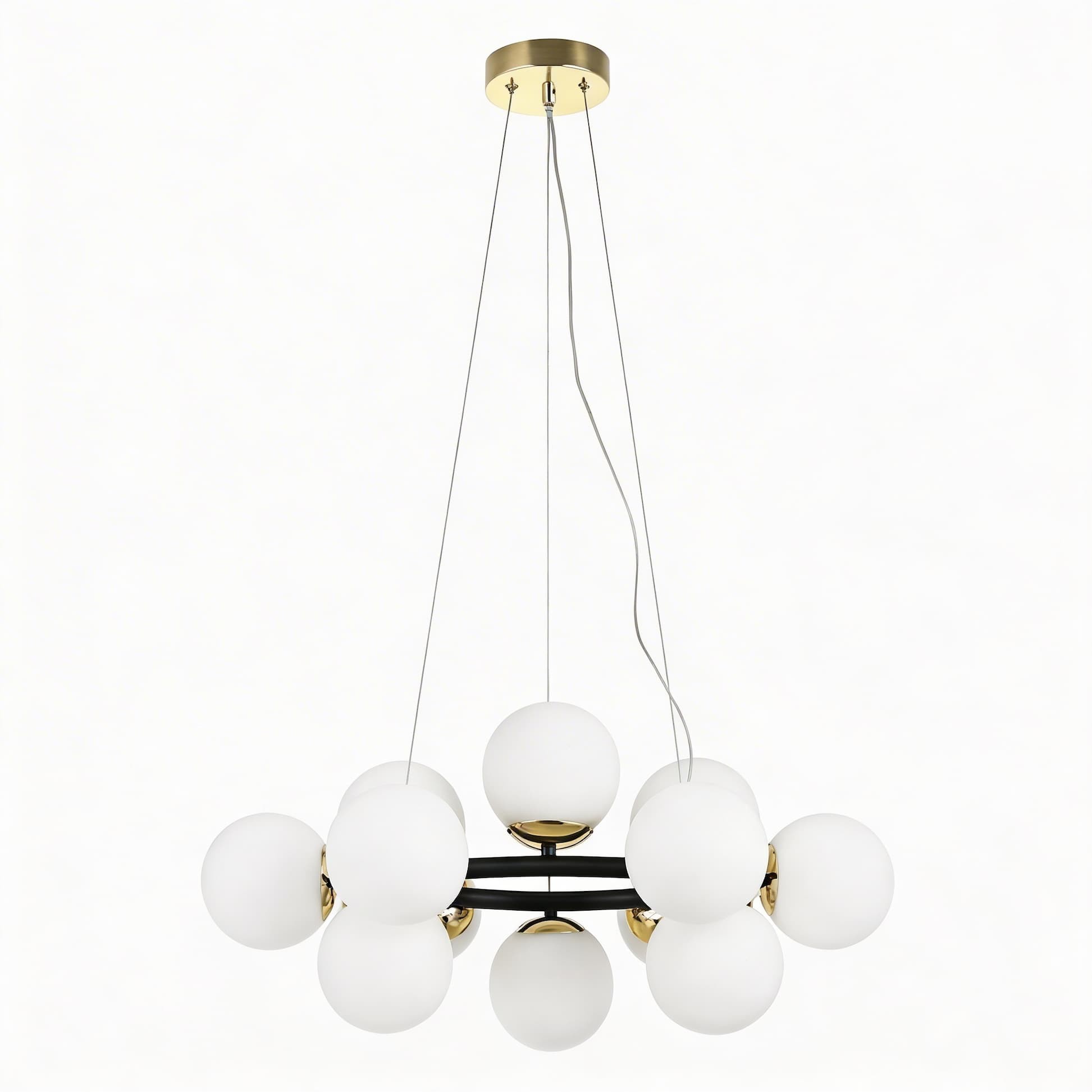 lampada a sospensione nero oro design moderno