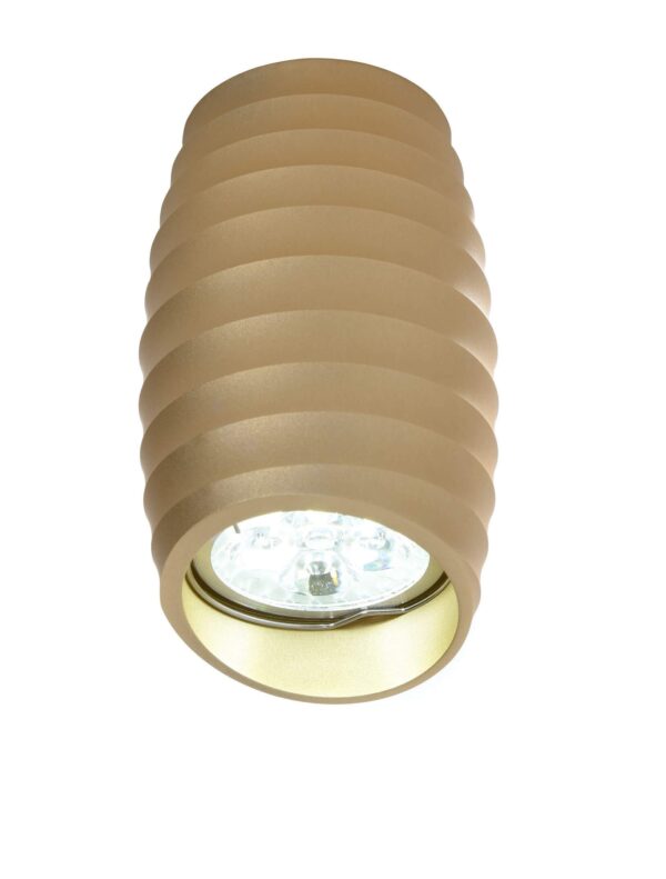 Faretto da soffitto oro bombato asimmetrico moderno BORA W2