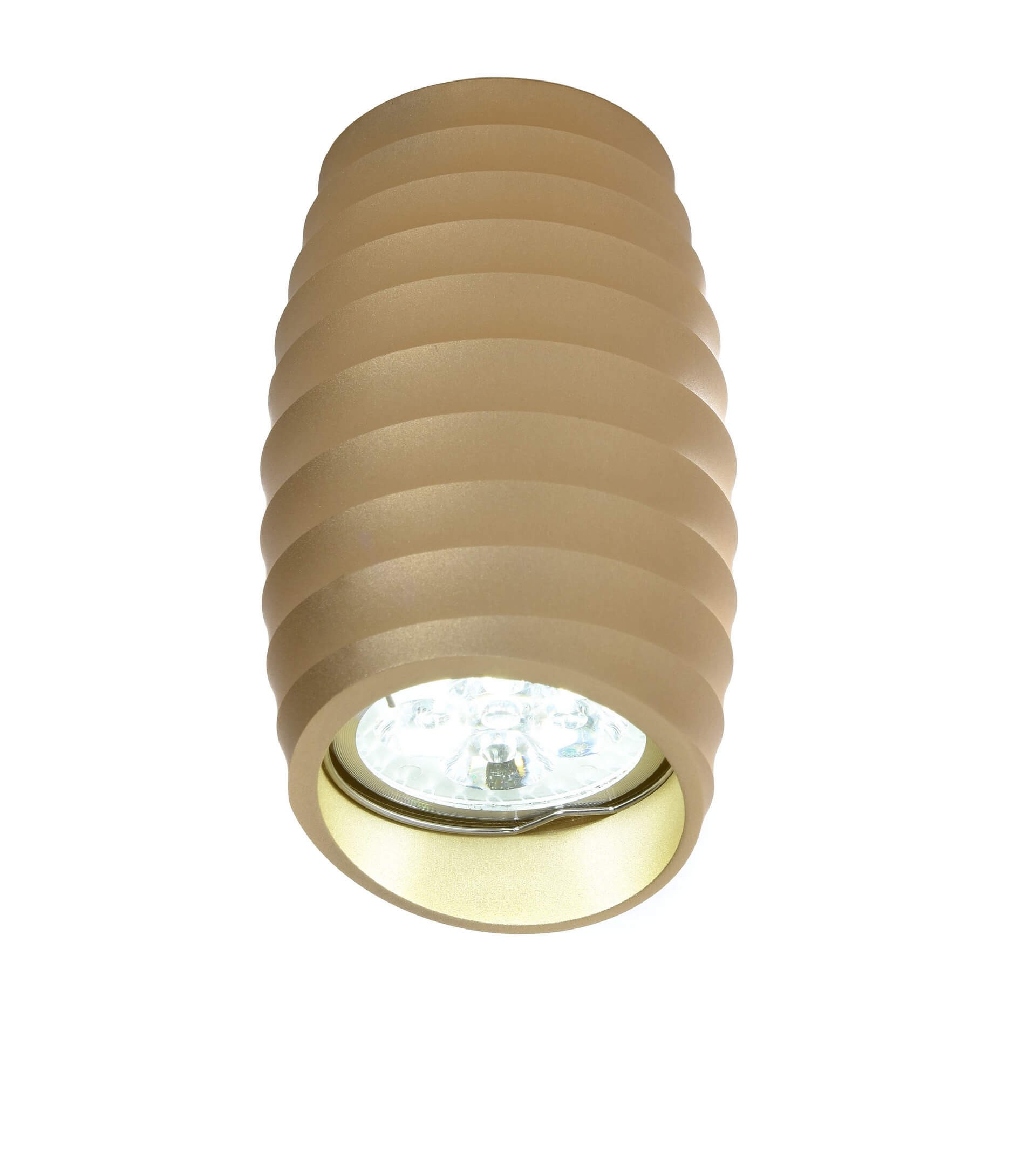 Faretto da soffitto oro bombato asimmetrico moderno BORA W2