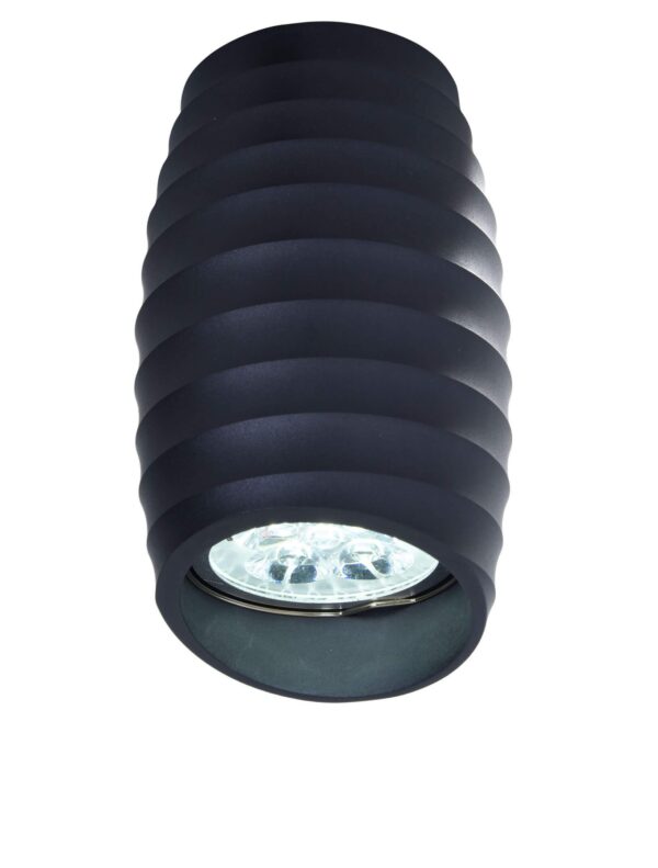 Faretto design moderno a soffitto nero asimmetrico BORA W2