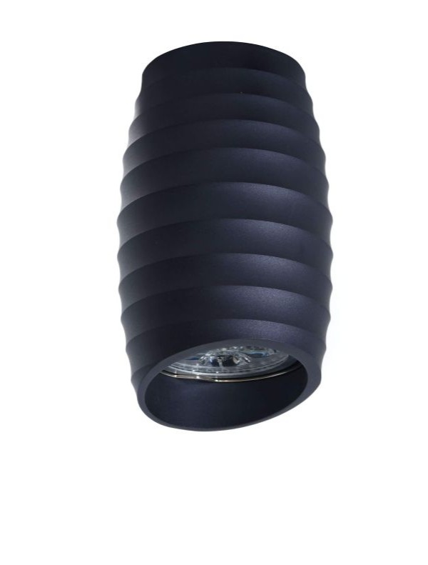 Faretto moderno a soffitto nero asimmetrico BORA W2