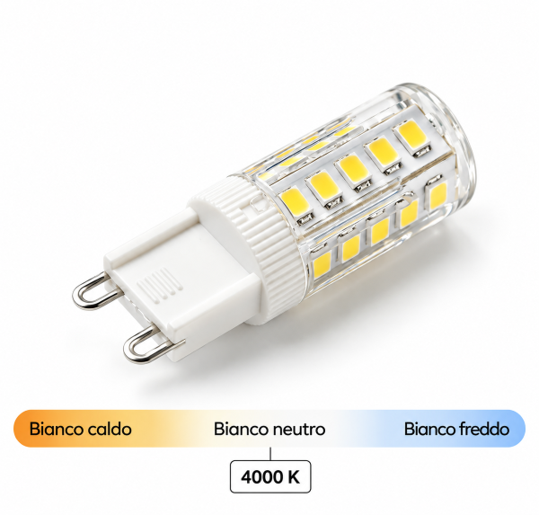 Lampadina LED G9 – 7W equivalente 70W tradizionale - 630 lumen – Luce neutra 4000K